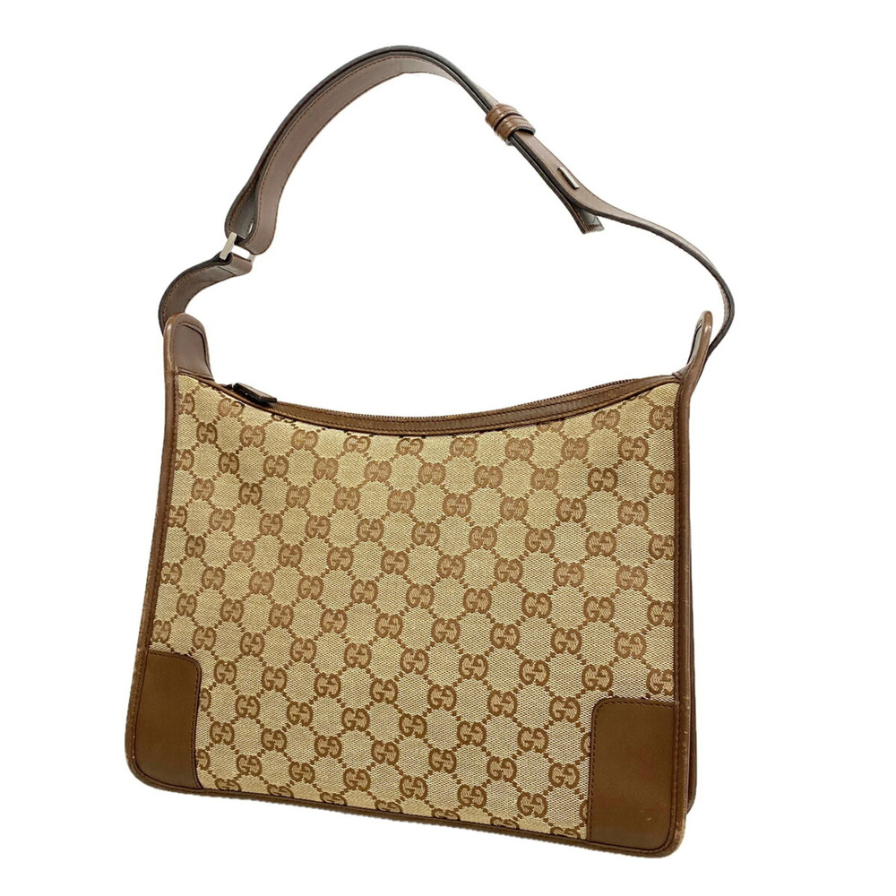 GUCCI Silver Canvas Shoulder Bag